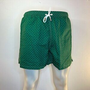 Green Swim Trunks with White Dots